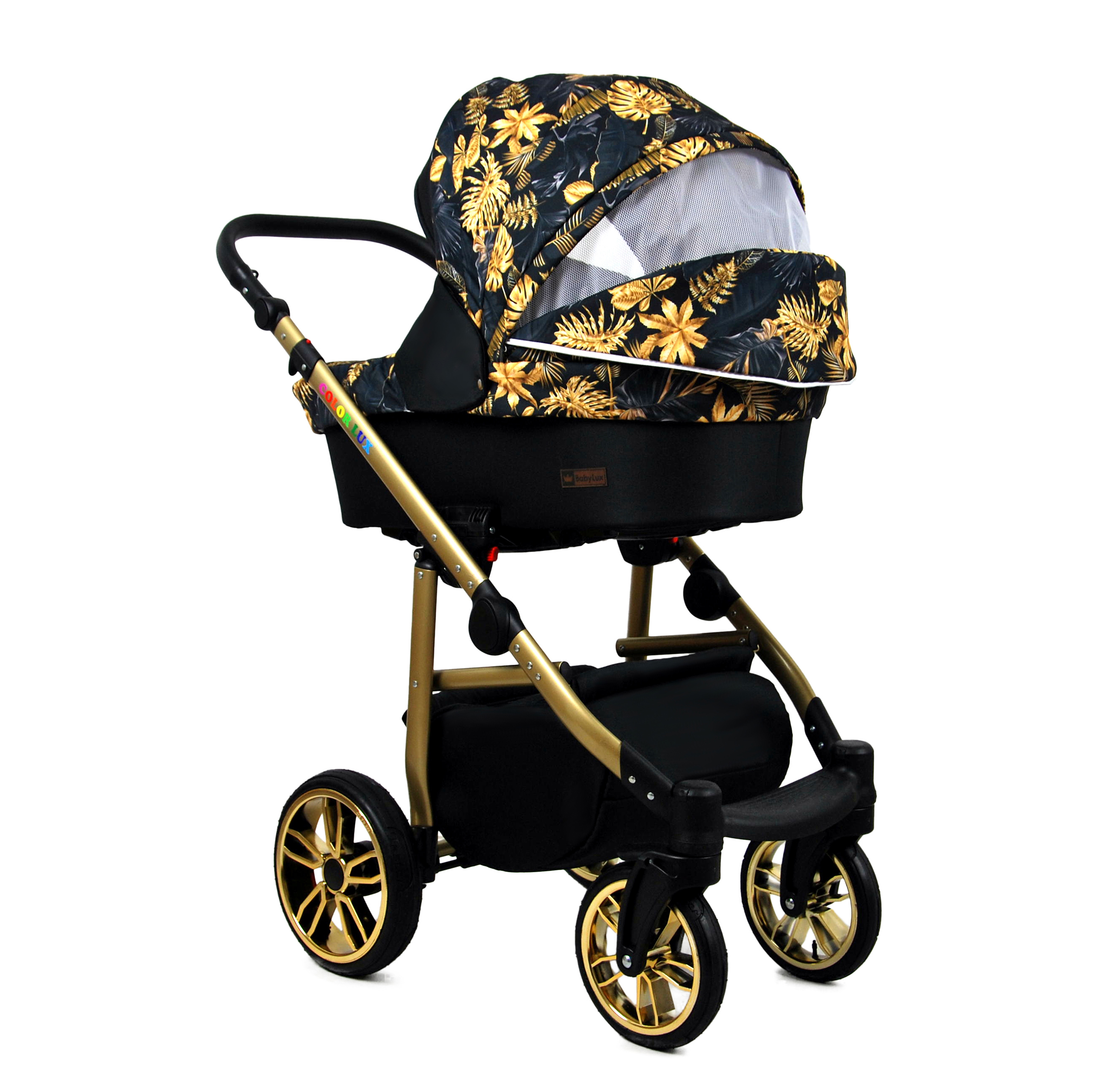 Carro bebe color lux negro dorado